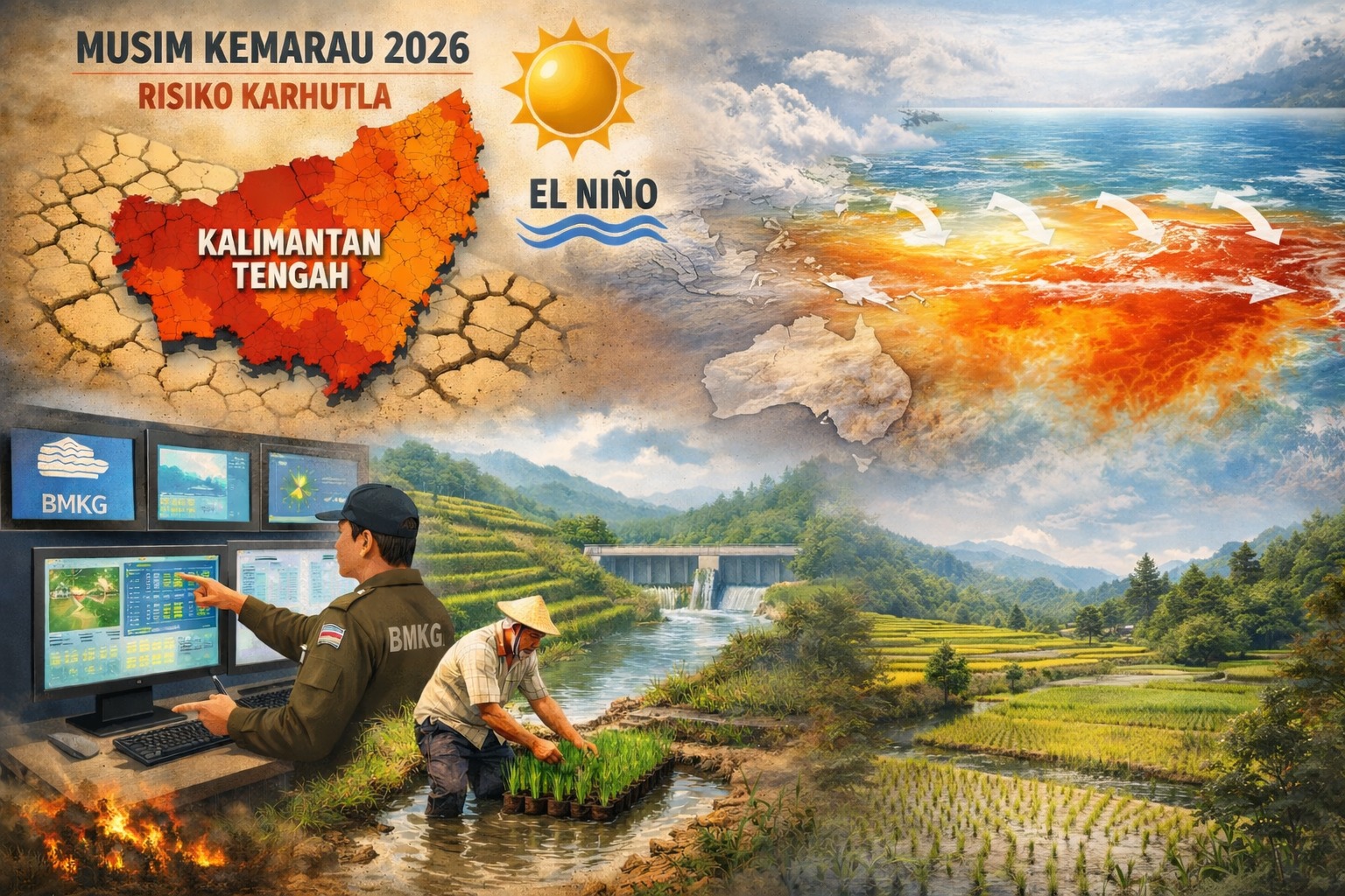 Pemprov Kalteng Kolaborasi Perkuat Kesiapsiagaan Hadapi Musim Kemarau dan Potensi Karhutla